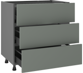 Mueble bajo de cocina delinia id viena verde mt 76,8x80 cm 3 caj