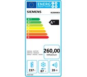 Frigorífico combi siemens kg36nxiea de 60x186x66cm 324 litros clase e