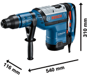 Martillo perforador sds max bosch professional gbh 8-45 dv 1500w 12,5j