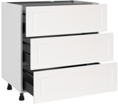 Mueble bajo de cocina delinia id oxford bl 76,8x90 cm 3 caj