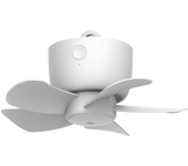 Ventilador de techo sin luz portátil silencioso dc sulion camp blanco 19.2 cm