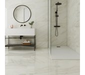 Suelo porcelánico tresana efecto mármol blanco 59.8x29.8 cm pamesa