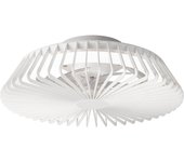 Ventilador de techo con luz sin aspas silencioso dc mantra himalaya blanco 63 cm