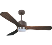 Ventilador de techo con luz motor dc zafiro d132 04 14 17 purline plata 132 cm