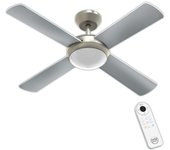 Ventilador de techo con luz motor dc bora plata color luz regulable 112 cm