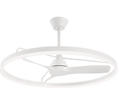 Ventilador de techo con luz retráctil silencioso dc sulion archer blanco 80 cm