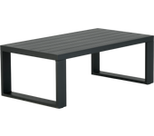 Mesa auxiliar de jardín naterial athena de aluminio gris 130 x 68,5 cm