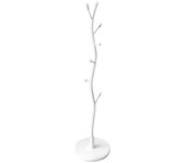 Perchero de pie twist metálico color blanco con pomos blancos