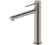Grifo lavabo caño alto monomando essebagno envol aspecto acero inoxidable cepil