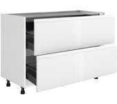Mueble bajo de cocina delinia id tokyo blanco brillo 76,8x120 cm 2cac