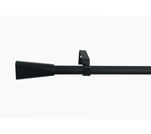 Kit de barras para cortina metal pomel inspire negro d16-19mm ext 120 a 210 cm