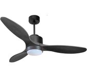 Ventilador de techo con luz motor dc lima d132 01 11 11 purline negro 132 cm
