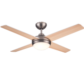 Ventilador de techo con luz silencioso dc inspire aveiro gris/beige 122 cm