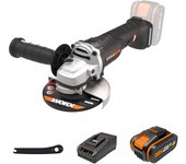 Amoladora a batería brushless worx wx812 20v disco 125mm y 1 batería de 4,0ah