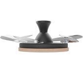 Ventilador de techo con luz retráctil silencioso dc arte confort alma negro 107 cm