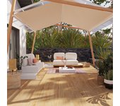 Conjunto de muebles de jardín memphis de teca para 4 personas