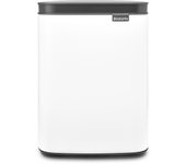 Papelera baño bo cubo rectangular blanco 4 l