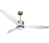 Ventilador de techo con luz motor dc lima purline negro 166 cm