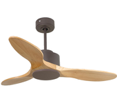 Ventilador de techo sin luz motor dc lima klassfan marrón 106 cm