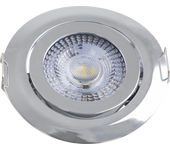 Pack de 3 focos empotrables led redondo cromo 685lm blanco frío ip20 10.5cm