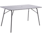 Mesa de jardín naterial café ii de acero antracita de 140 x 74 x 80 cm
