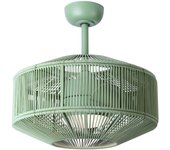 Ventilador de techo con luz sin aspas exterior dc sulion jade verde 52.5 cm