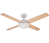 Ventilador de techo con luz silencioso dc inspire aveiro beige/blanco 122 cm