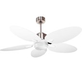Ventilador de techo con luz motor dc ineo d132 02 17 12 klassfan plata 132 cm