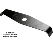 Disco de acero 2 dientes curvo para desbrozadora 305 x 25 x 3 mm oleo mac