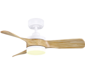 Ventilador de techo con luz silencioso dc inspire chris beige/blanco 91 cm