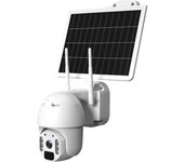 Cámara de vigilancia dome motorizada con panel solar para exterior 4g y full hd