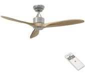 Ventilador de techo sin luz silencioso dc arte confort milano gris 122 cm