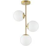 Plafón anabel de 3 luces e14 oro tulipa blanca