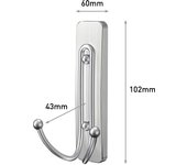 1 percha/colgador adhesivo de baño command gris brillante