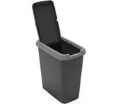 Cubo de basura delinia swing plástico negro 25 litros