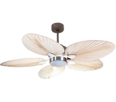 Ventilador de techo con luz motor dc palma d132 02 14 17 purline plata 132 cm