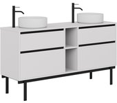 Mueble de baño tono blanco 160x45 cm