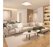 Plafón square cuadrado blanco 7700 lm color regulable