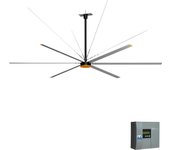 Ventilador de techo sin luz silencioso dc exterior arte confort nuria gris 430 cm