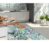 Suelo/azulejo porcelánico hanoi efecto hidráulico blue 32.9x32.9 cm c2