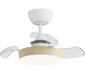 Ventilador de techo con luz retráctil silencioso dc sulion wizz beige 55 cm