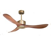 Ventilador de techo sin luz motor dc cora klassfan marrón 132 cm