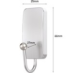 1 percha/colgador adhesivo de baño command gris brillante