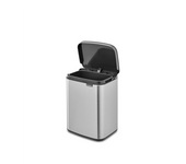 Papelera baño bo cubo rectangular gris 4 l
