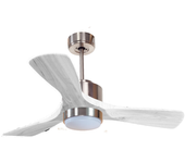 Ventilador de techo con luz motor dc zafiro d106 02 17 17 purline plata 106 cm