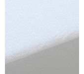 Protector de colchón rizo eco poliéster blanco para cama de 135 cm