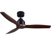 Ventilador de techo sin luz silencioso dc exterior inspire loret marrón/negro 122 cm
