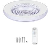 Ventilador de techo con luz sin aspas silencioso dc inspire estepa blanco 58 cm