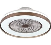 Ventilador de techo con luz sin aspas silencioso dc cristal record tune marrón 50 cm
