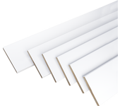 Kit de 6 tapetas mdf lacado blanco de 60x90x2200mm